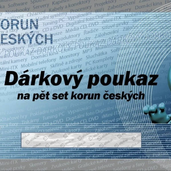 Obrázek odměny Dárkový poukaz ALZA 500 Kč