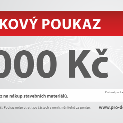 Obrázek odměny Poukaz na nákup stavebnin 1000 Kč
